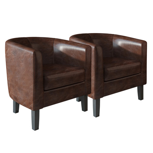 Set caramel faux - of, leather